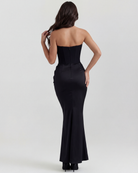 Abito midi Rosalind nero corsetto Bella di Roma – look serata speciale