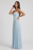 Abito maxi Siena blu baby Bella di Roma – tessuto delicato