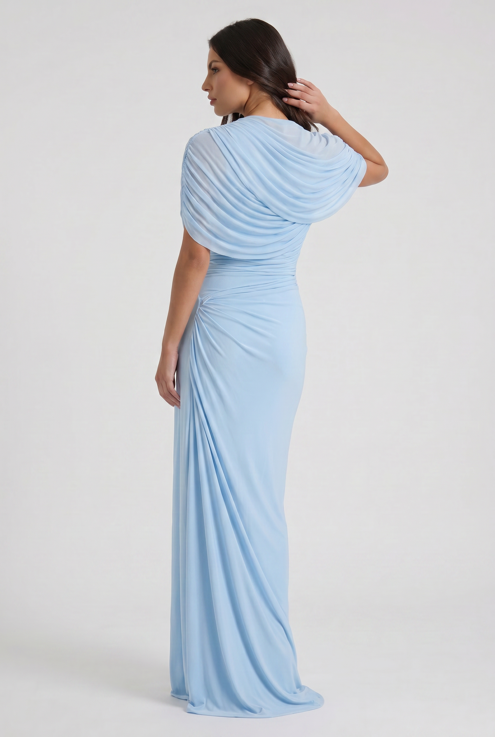 Abito maxi Camilla blu baby Bella di Roma – look matrimonio estivo
