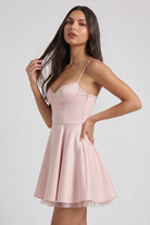Abito Mini Selene Rosa Bella di Roma – laterale