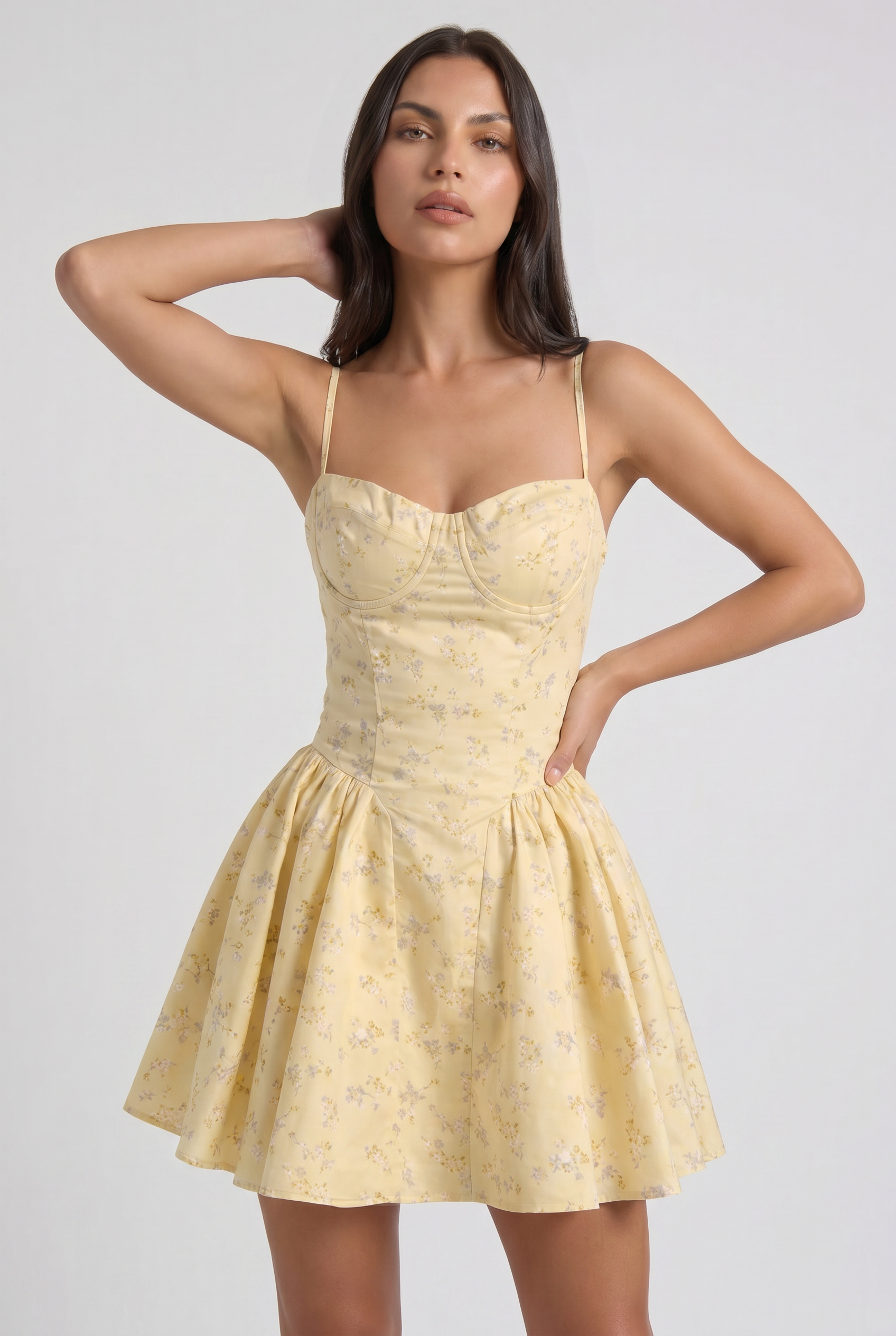 Abito Mini Katie Floreale Bella di Roma – vista frontale