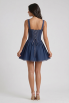 Abito Mini Luna Blu Scuro Bella di Roma – retro