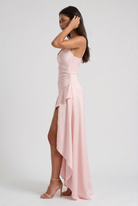 Abito maxi Samira satin bordeaux Bella di Roma – look gala