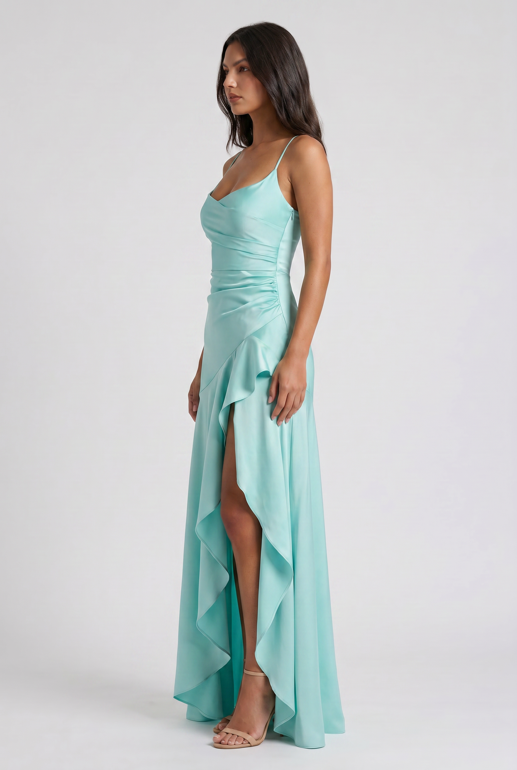 Abito maxi Samira bordeaux Bella di Roma – eleganza moderna