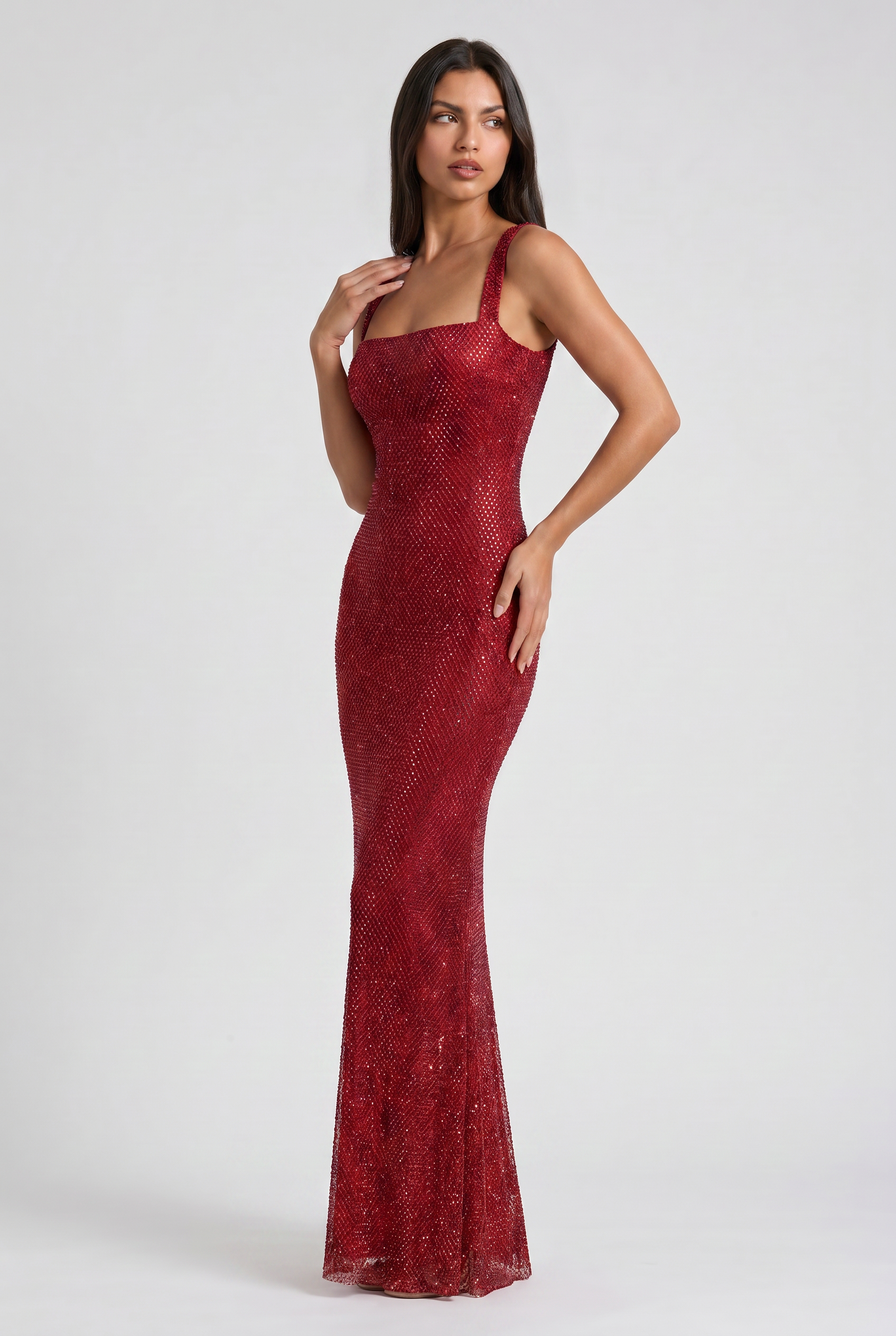 Abito Maxi Isabella con Strass Bella di Roma – vista frontale