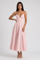 Abito Midi Amalfi Rosa Bella di Roma – dettaglio