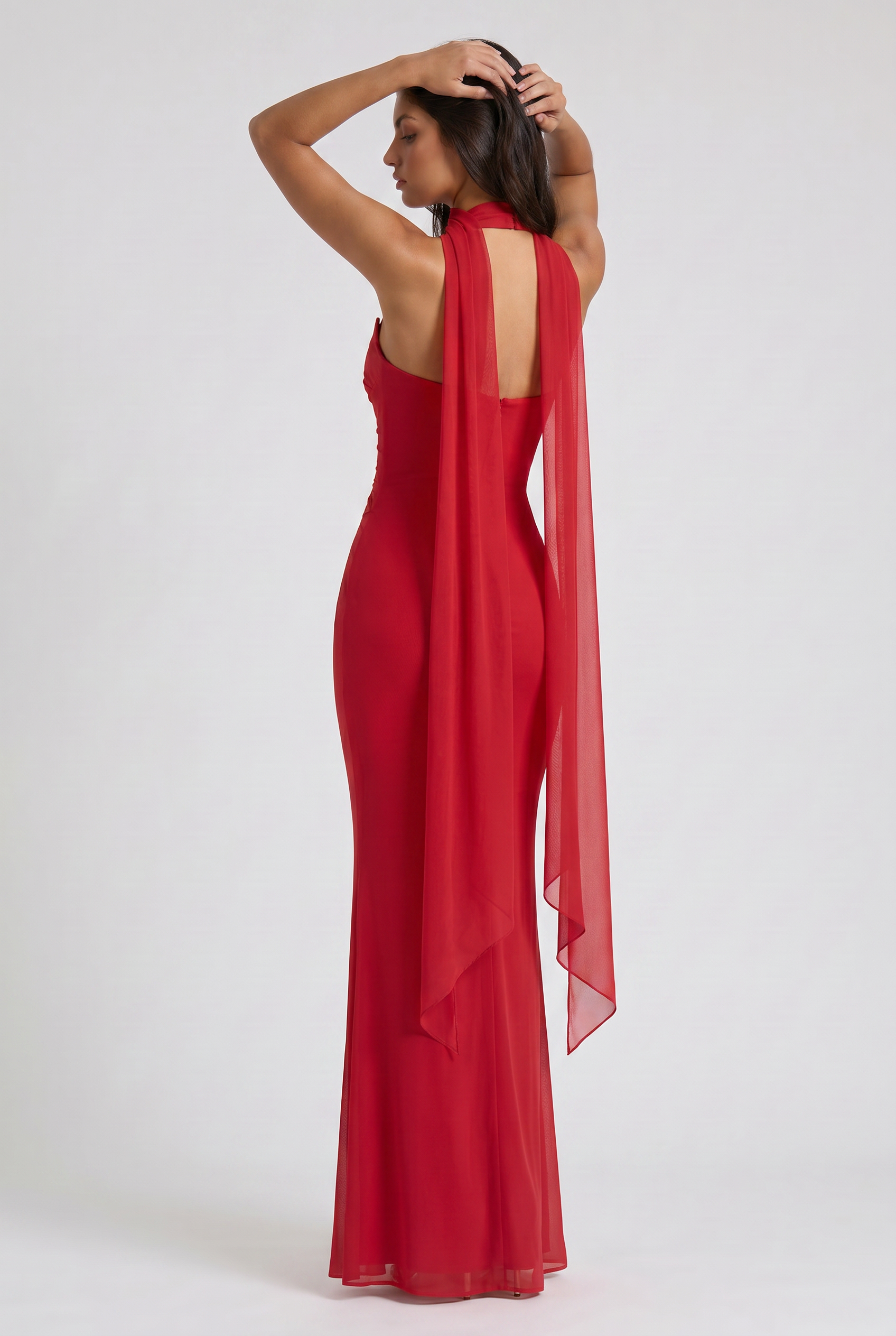 Set maxi Malu rosso Bella di Roma – sciarpa coordinata
