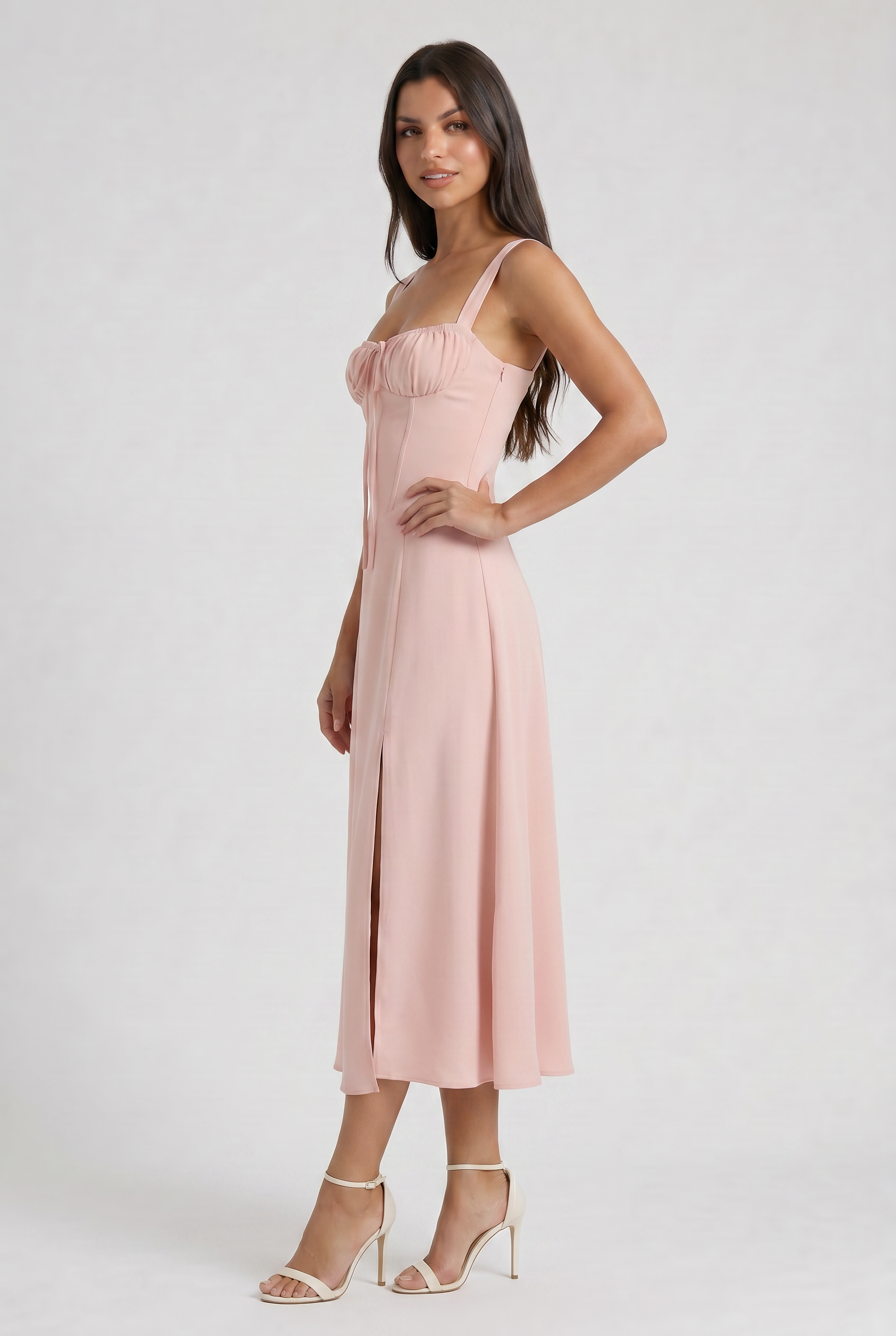 Abito Midi Aurora Rosa Bella di Roma – retro