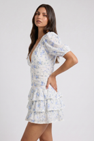 Abito Mini Andie Floreale Volant Bella di Roma – retro