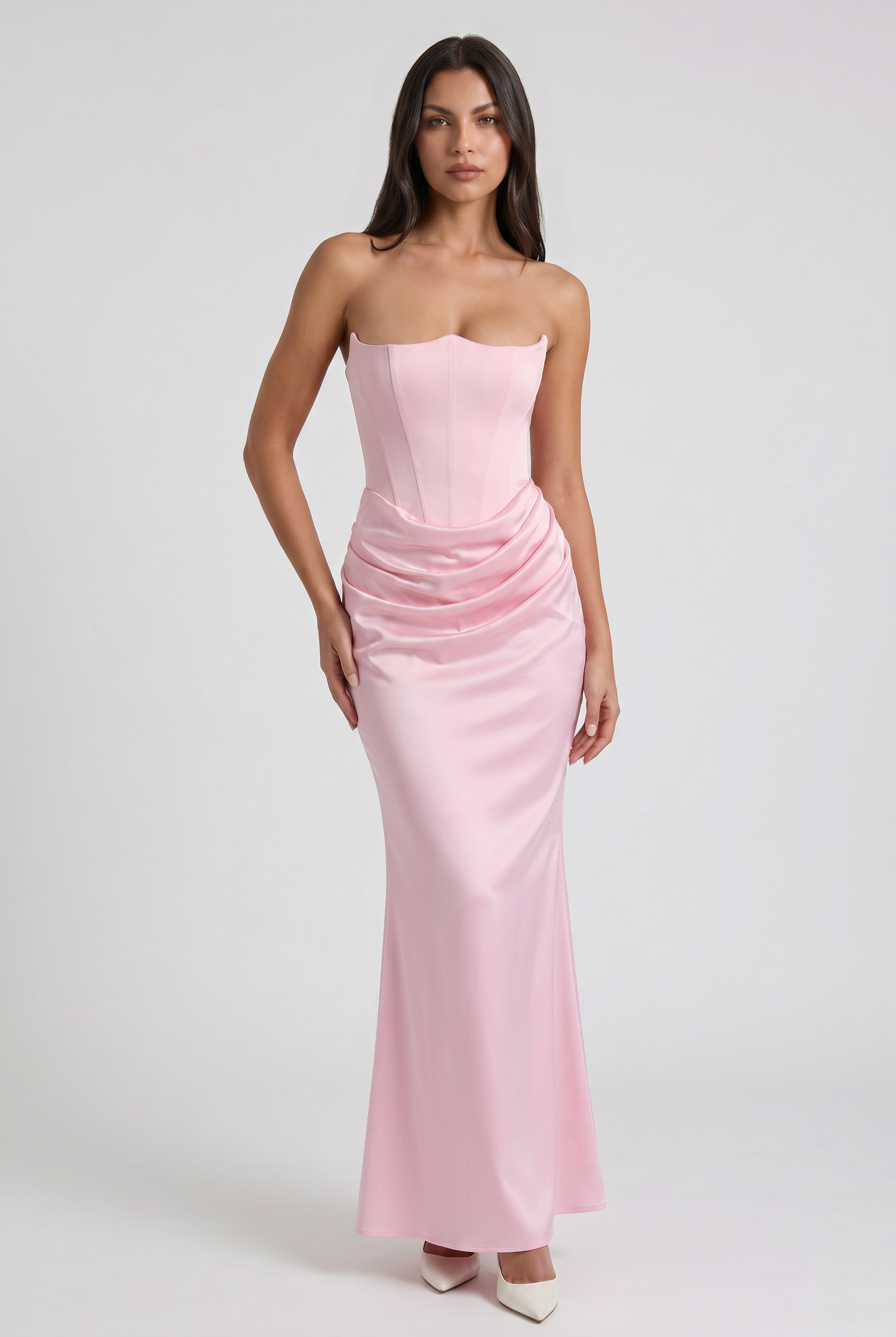 Abito Maxi Rosalind con Corsetto Bella di Roma – vista frontale