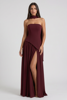 Abito maxi Celestienne chiffon menta Bella di Roma – fluidità maxi