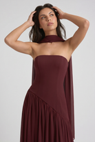 Abito maxi Celestienne chiffon nero Bella di Roma – look elegante