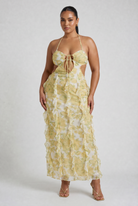 Abito maxi Dalia chiffon narciso Bella di Roma – look matrimonio ospite taglie XS-XXL