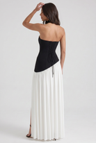 Abito maxi Serena nero e bianco Bella di Roma – taglie XS-XL