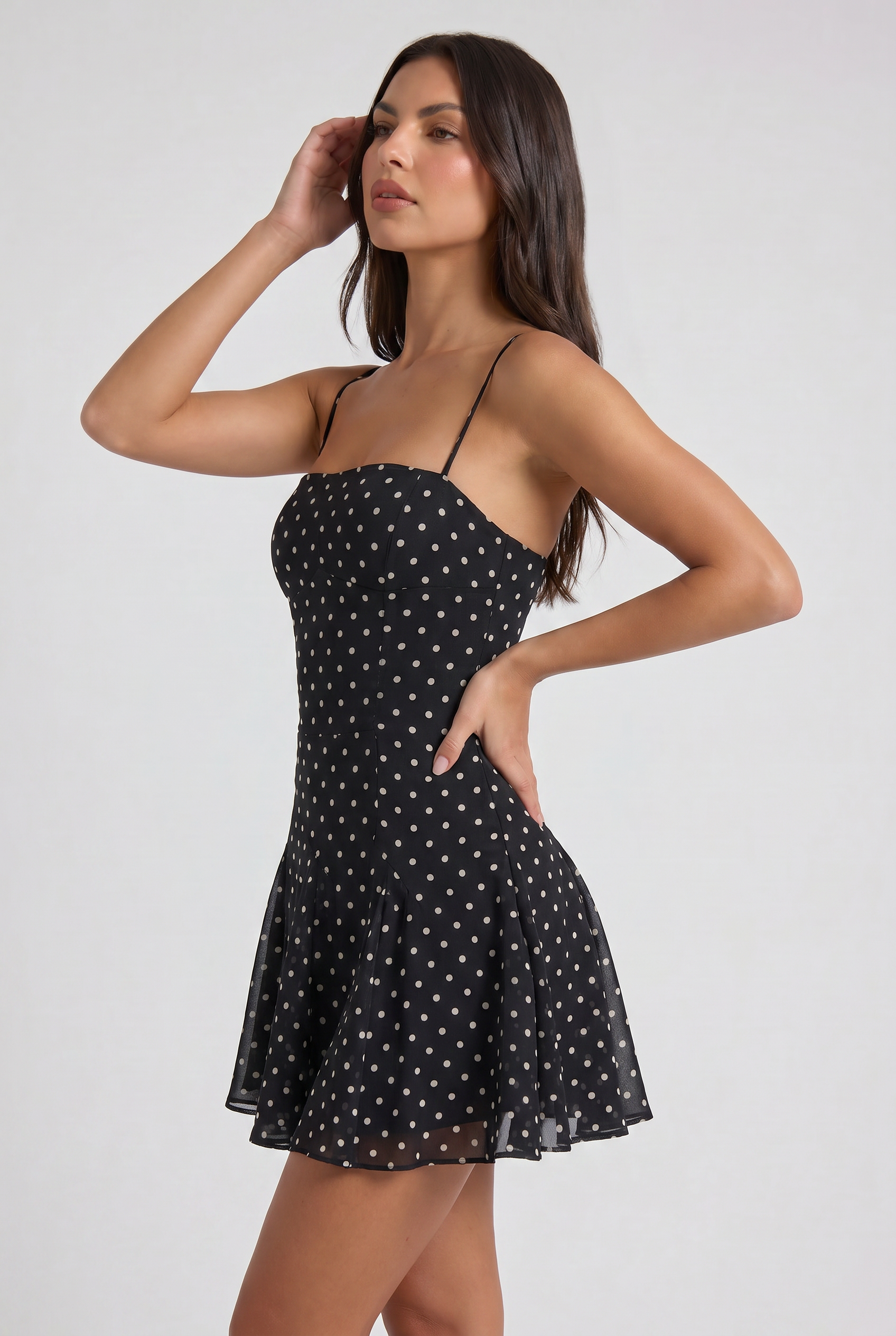 Abito Mini Innamorata a Pois Bella di Roma – laterale