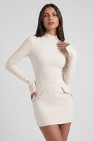 Abito Mini Giada Bianco Bella di Roma – vista frontale