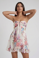 Abito Mini TEAGAN Floreale Bella di Roma – vista frontale