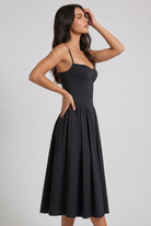 Abito Midi Francesca Nero Bella di Roma – retro