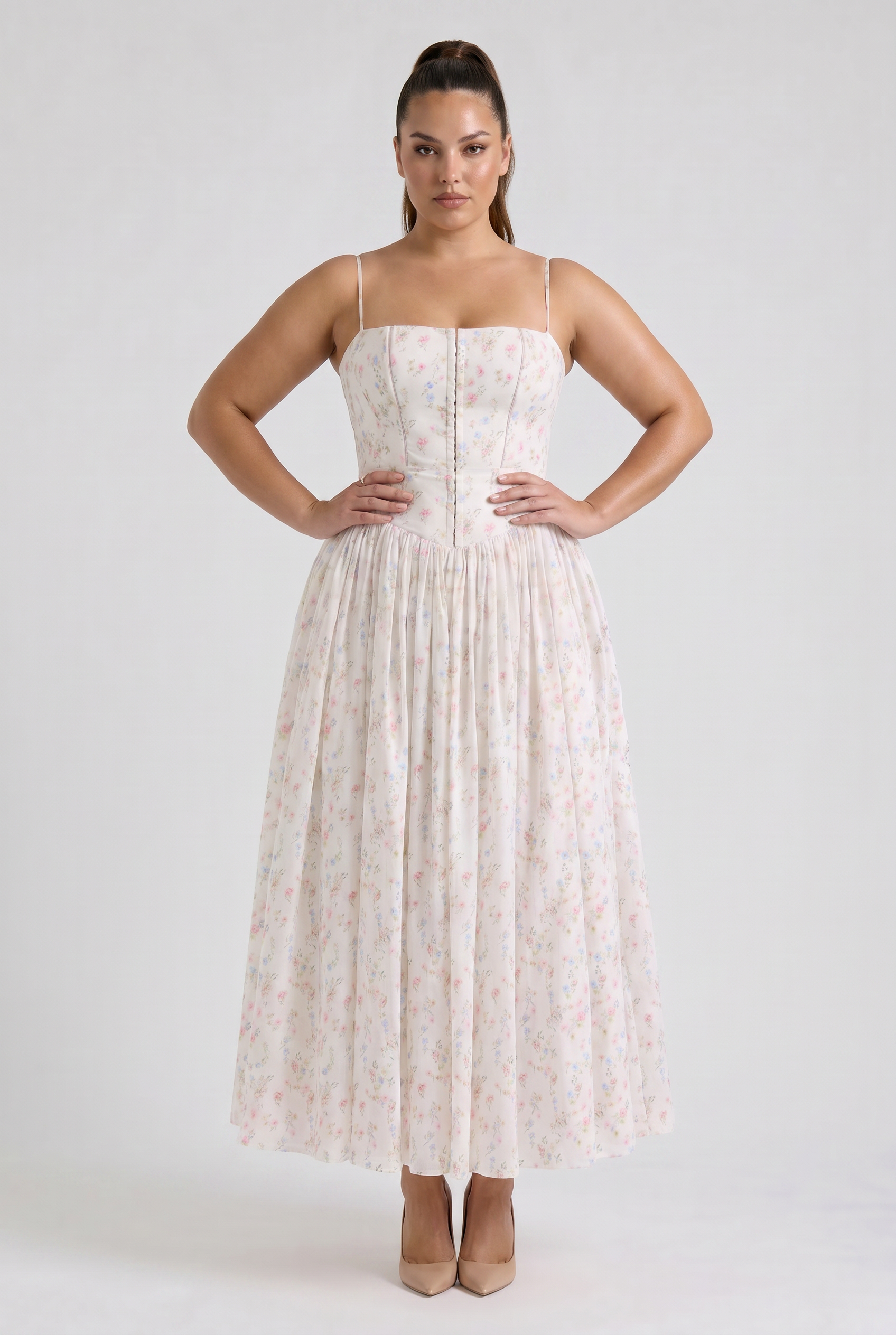 Abito maxi Imogen floreale Bella di Roma – 7 colori taglie XS-L