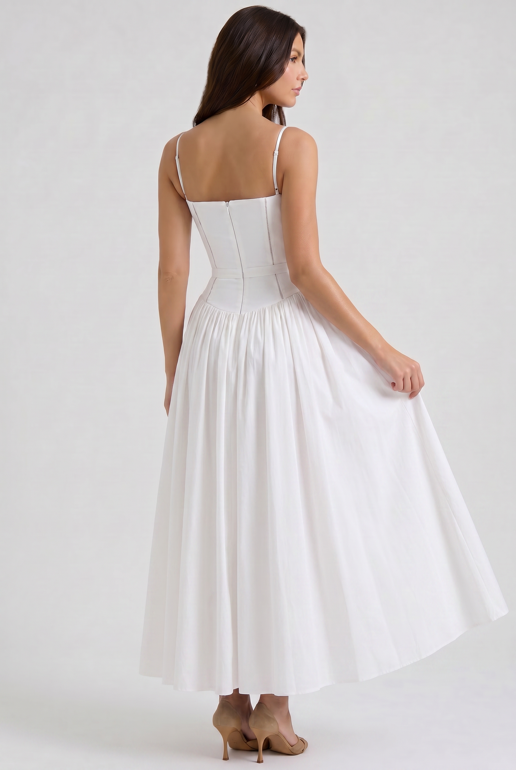Abito maxi Imogen floreale blu Bella di Roma – look matrimonio ospite