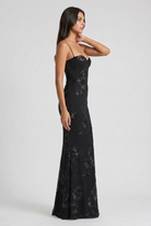 Abito maxi Mirelle floreale bordeaux Bella di Roma – look matrimonio