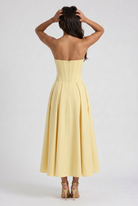 Abito Midi Amalfi Giallo Chiaro Bella di Roma – retro