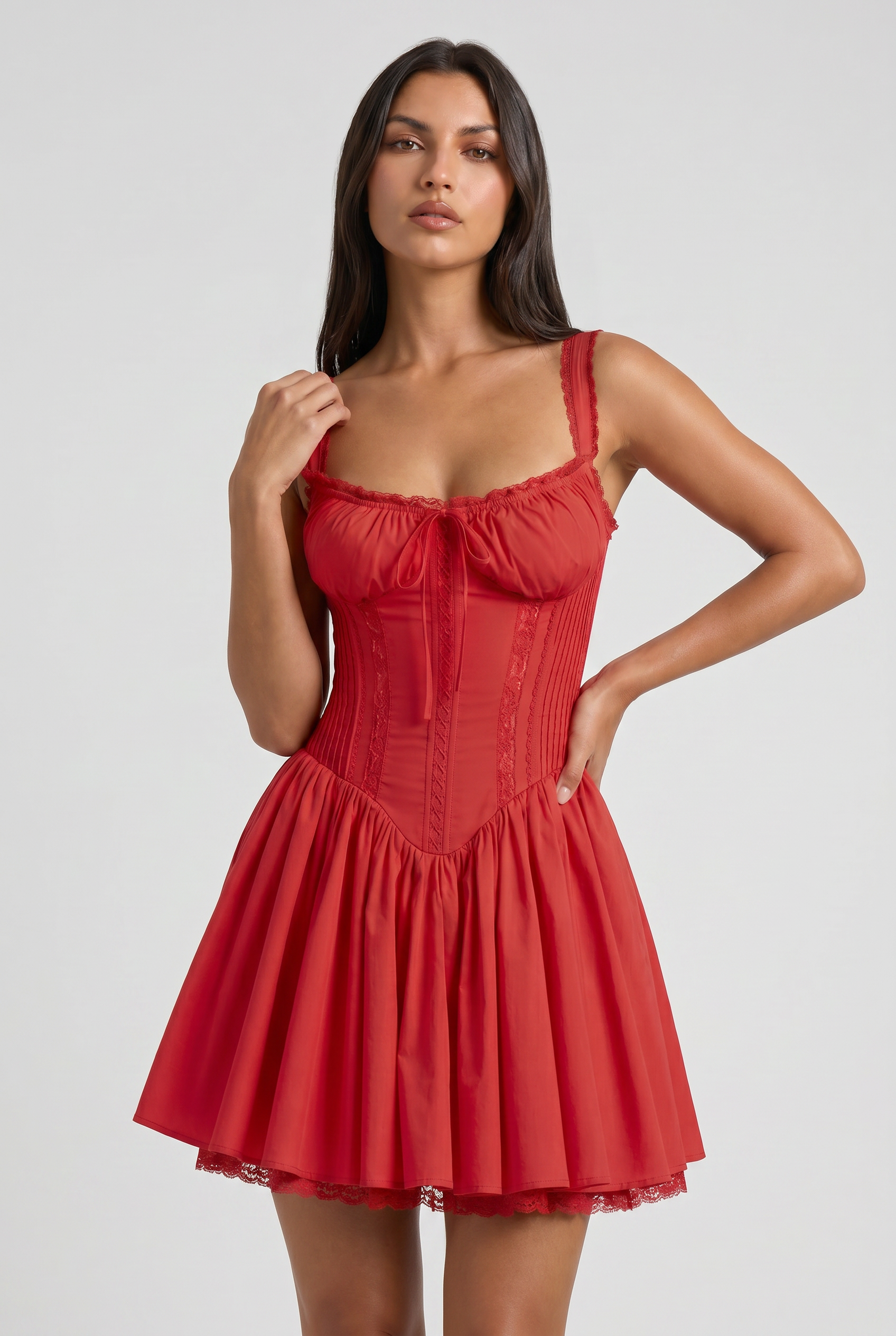 Abito Mini Luna Rosso Bella di Roma – dettaglio
