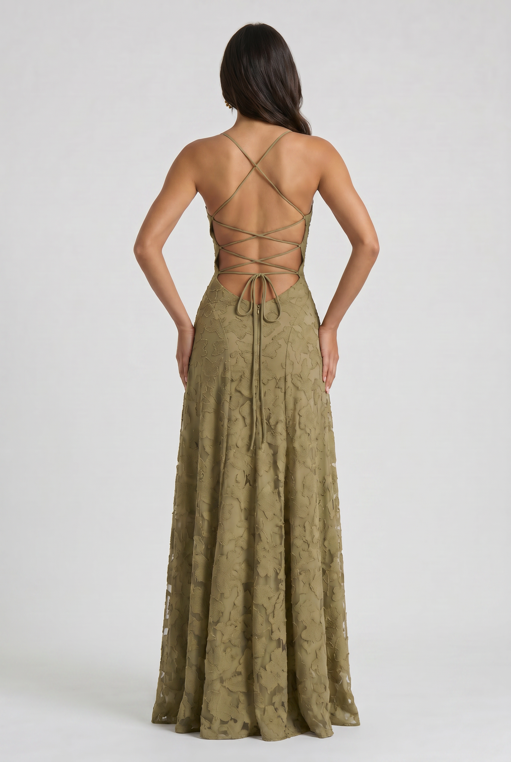 Abito maxi Louise lacca ciliegia Bella di Roma – look matrimonio