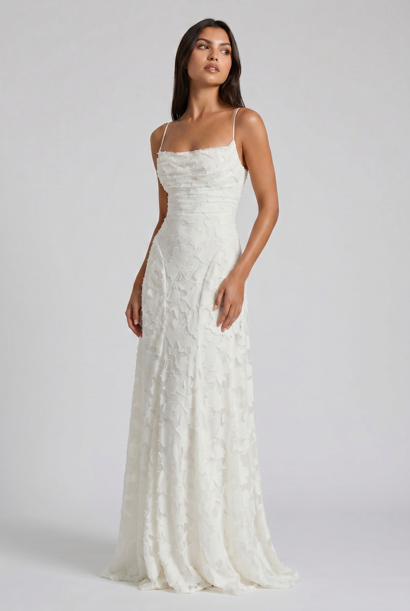 Abito maxi Louise salvia Bella di Roma – silhouette femminile