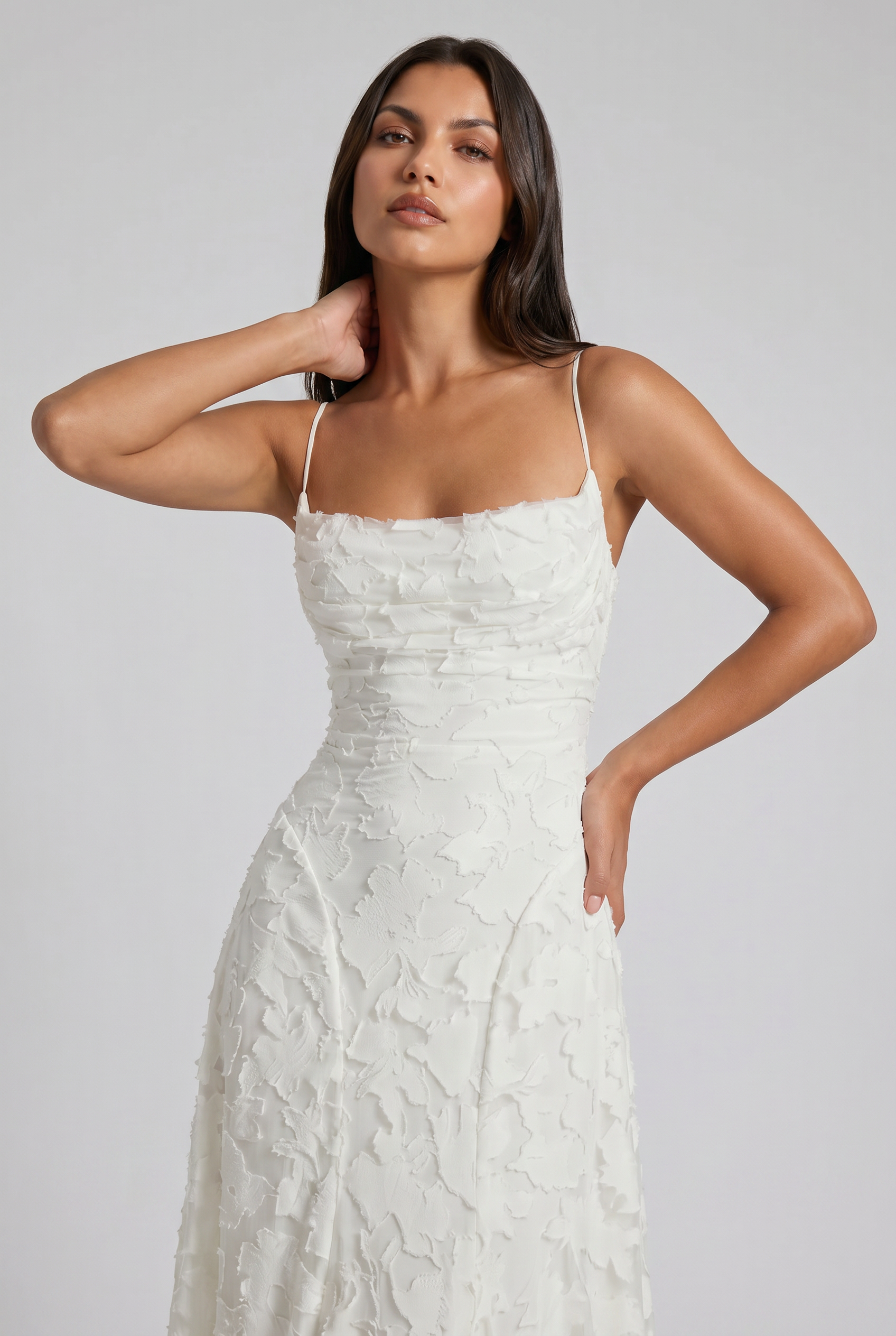 Abito maxi Louise salvia Bella di Roma – tessuto leggero