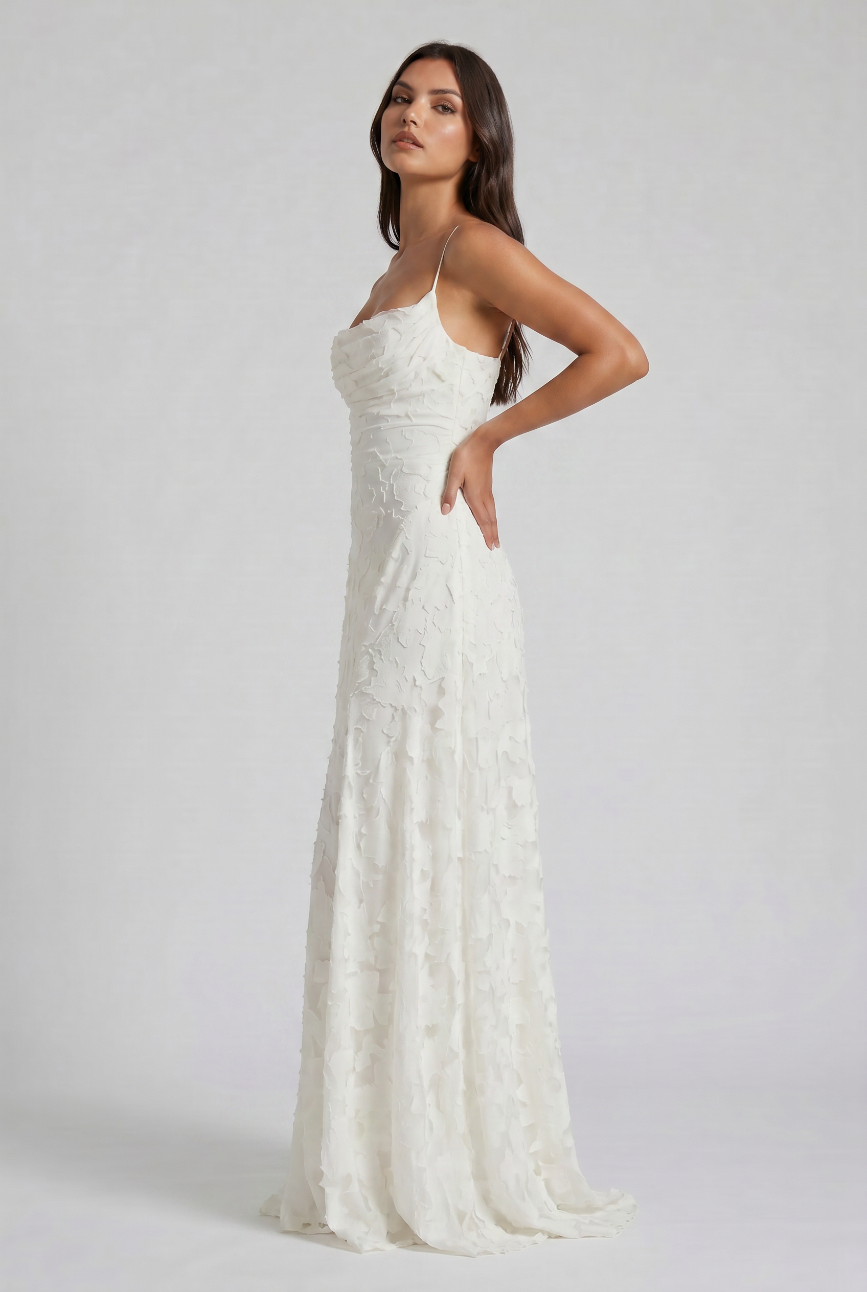 Abito maxi Louise salvia Bella di Roma – fodera completa
