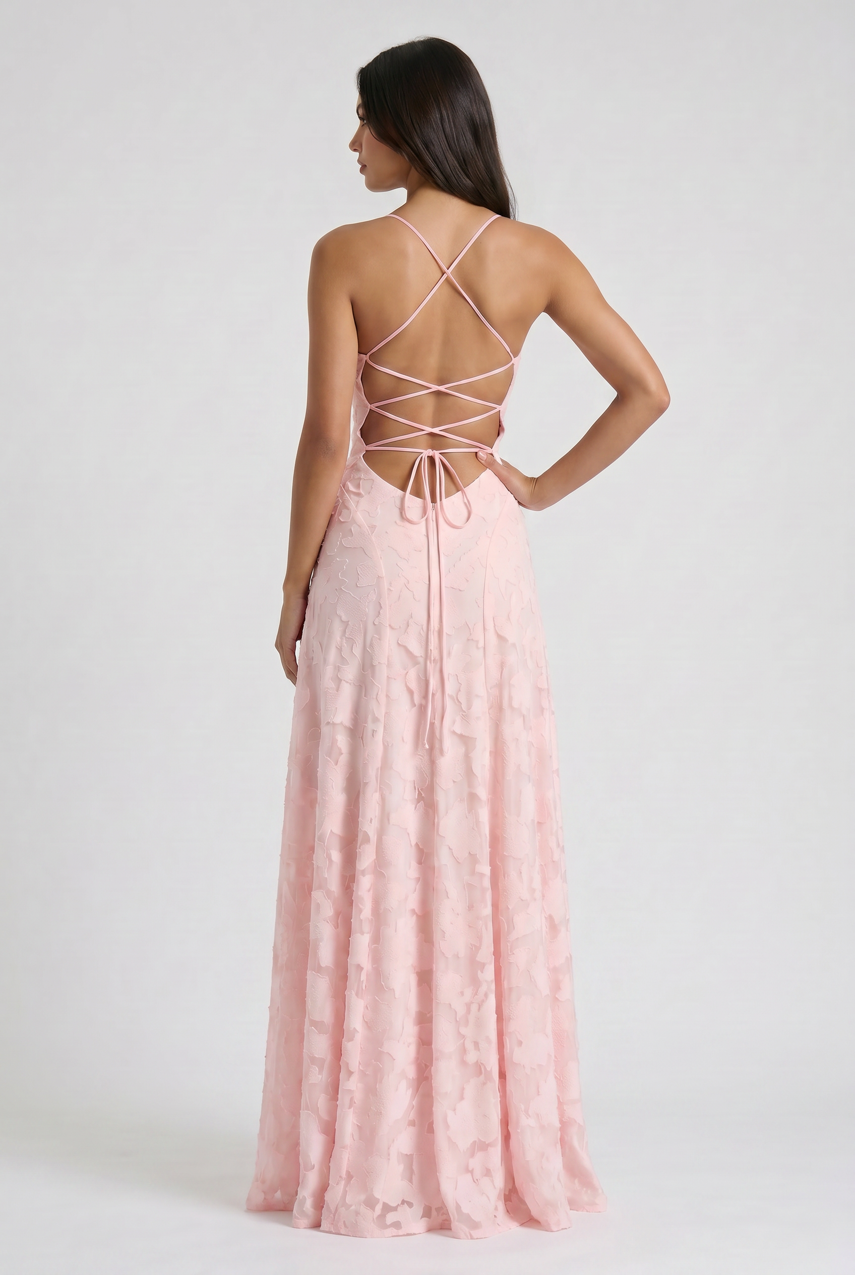 Abito maxi Louise avorio Bella di Roma – gonna a godet