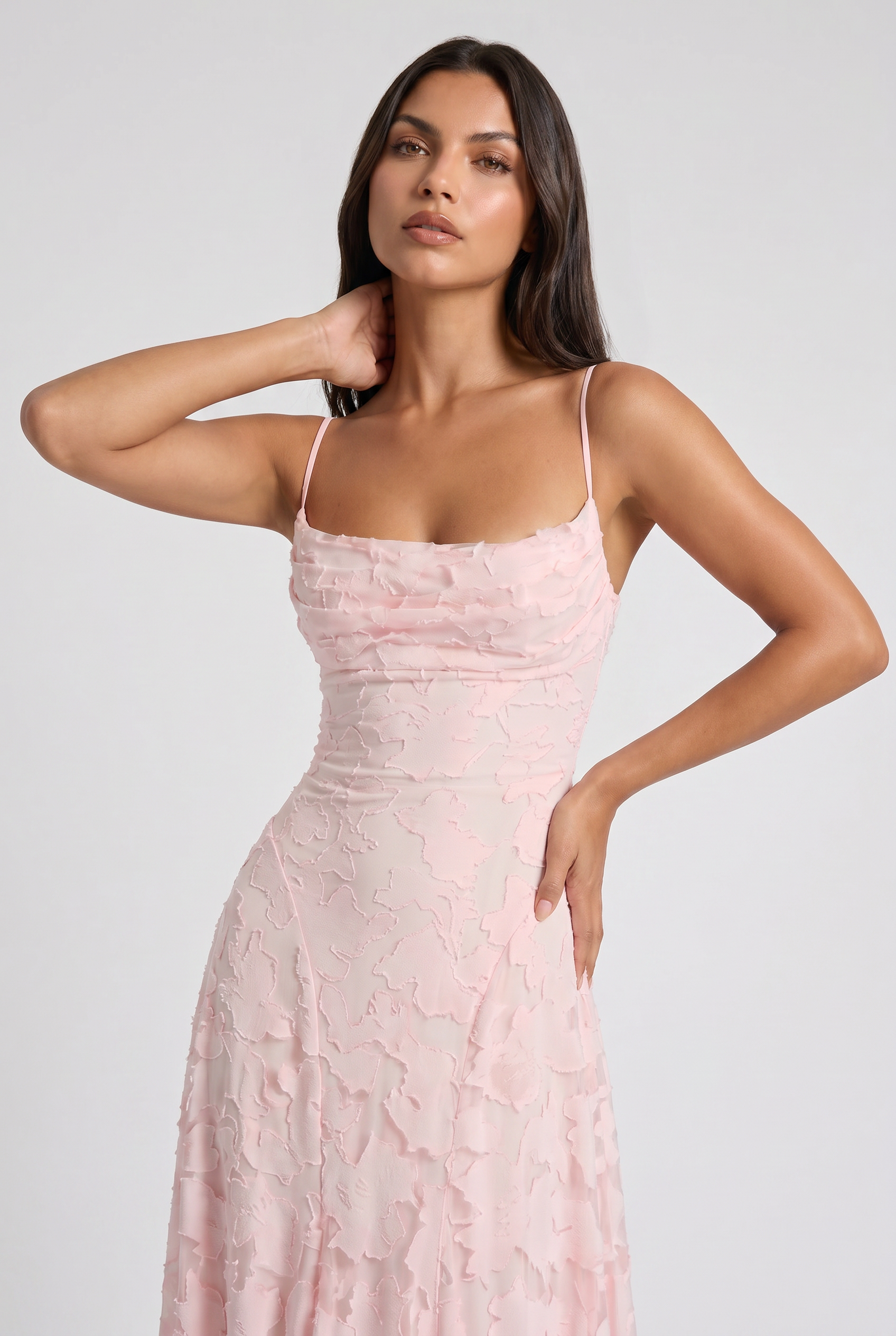 Abito maxi Louise avorio Bella di Roma – silhouette lusinghiera