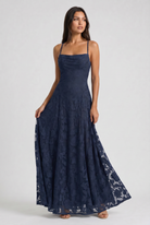 Abito maxi Louise avorio Bella di Roma – tessuto floreale