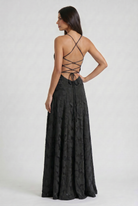 Abito maxi Louise rosa pallido Bella di Roma – silhouette romantica