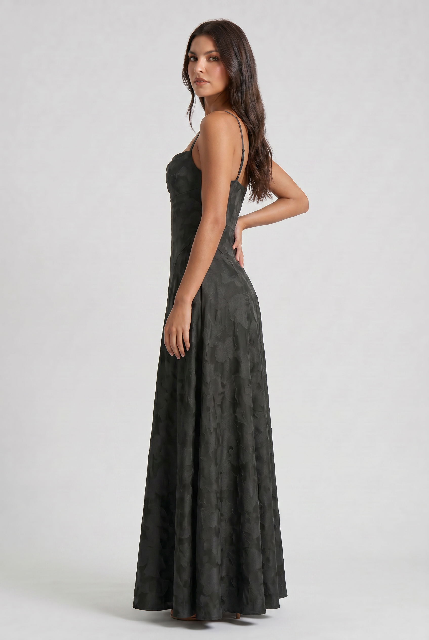 Abito maxi Louise rosa pallido Bella di Roma – look cerimonia