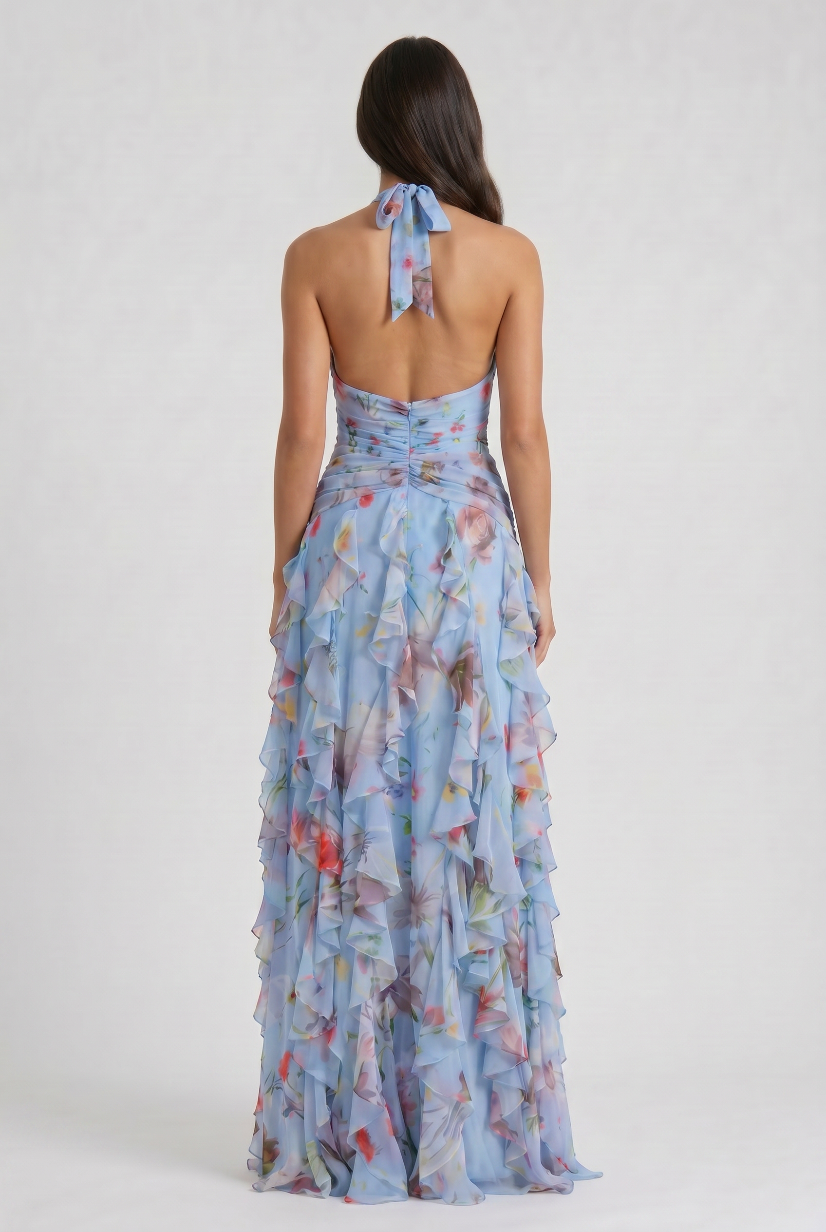 Abito maxi Belladina floreale rosa Bella di Roma – look matrimonio ospite