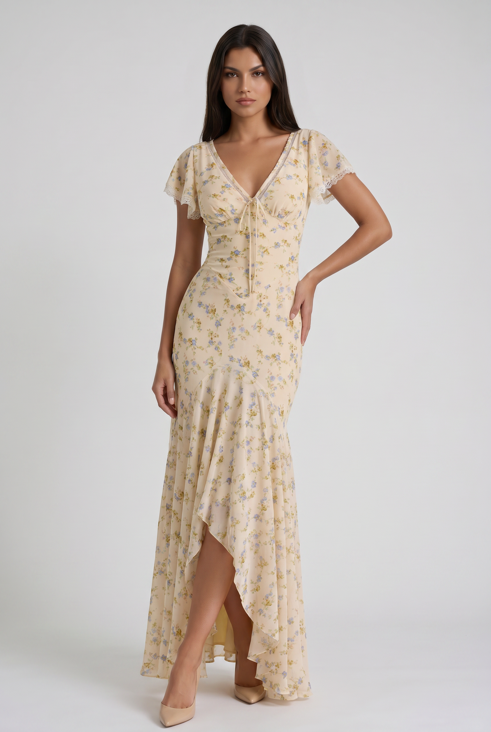 Abito Maxi Aurelie Bella di Roma – vista frontale