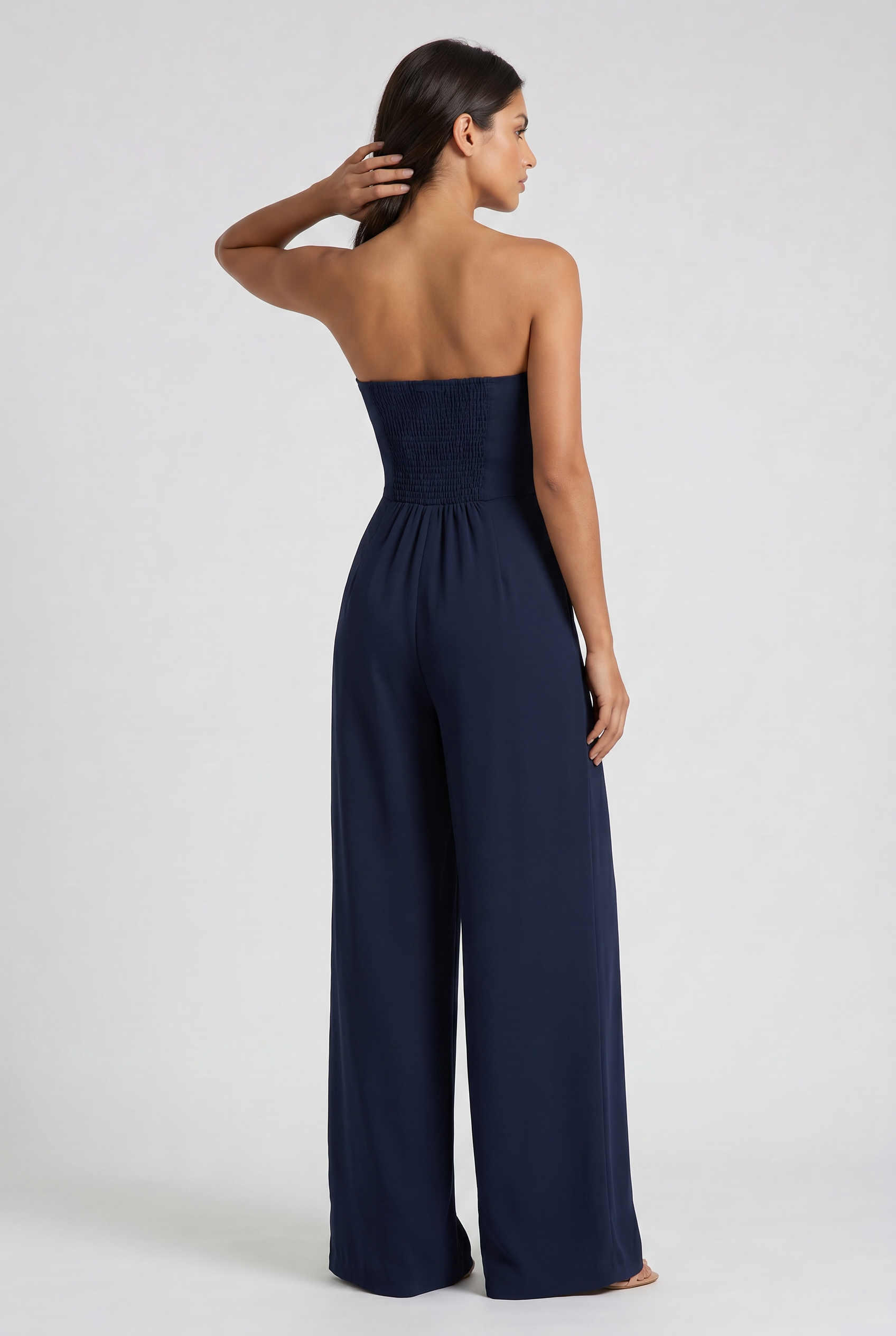 Combinazione senza spalline Nina blu marino Bella di Roma – look serata