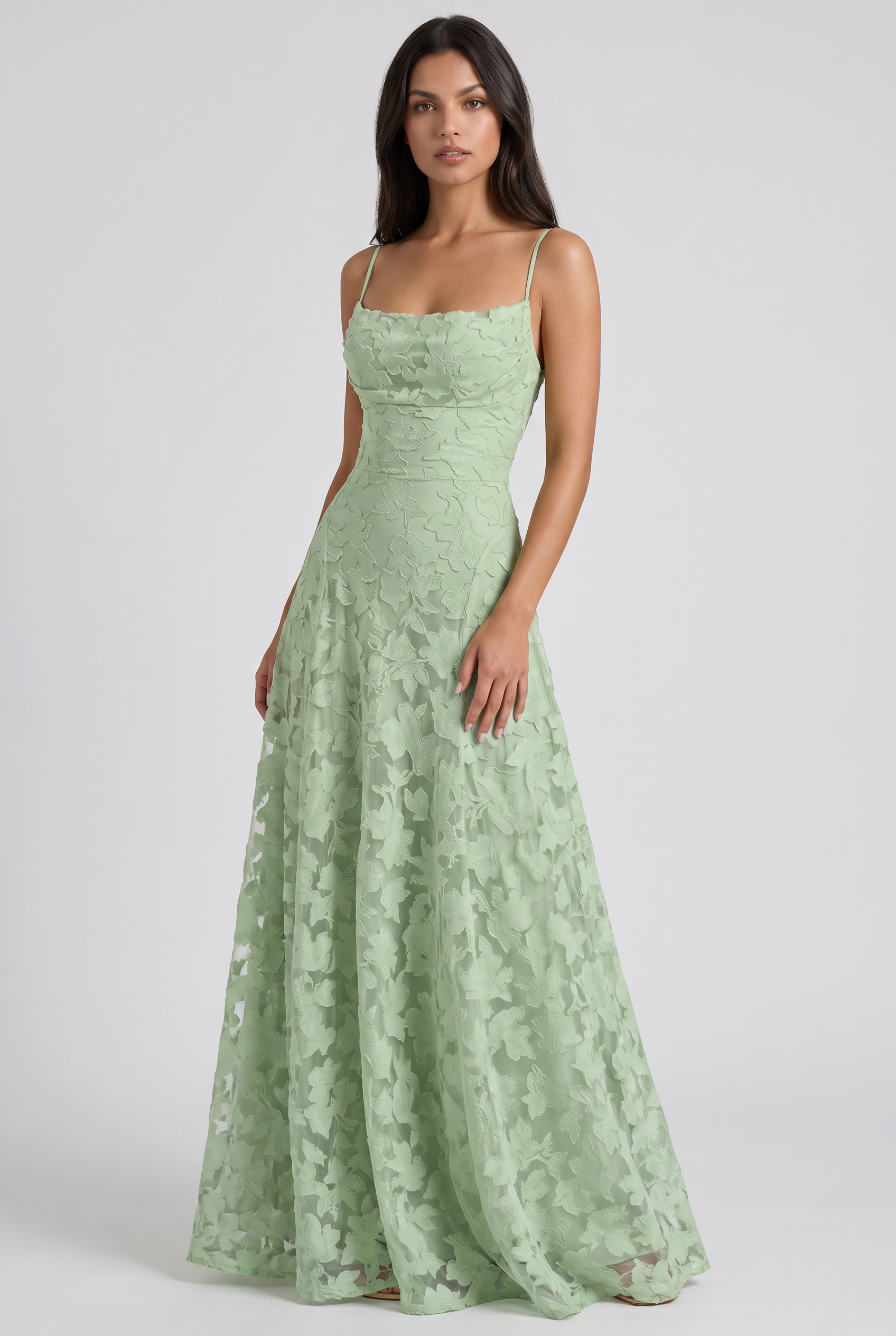 Abito maxi Louise blu Bella di Roma – vista frontale