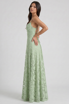 Abito maxi Louise nero Bella di Roma – gonna a godet