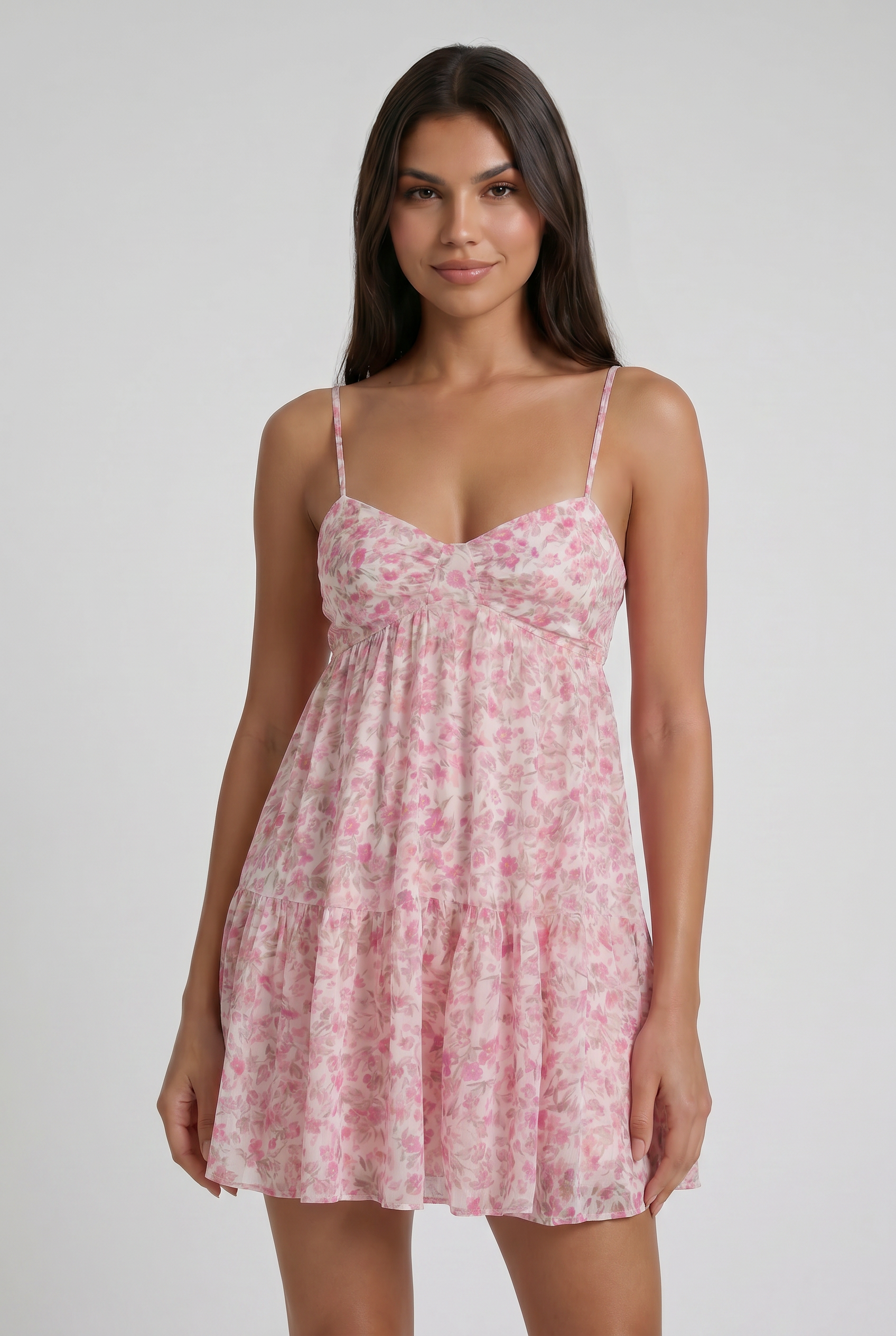 Abito Mini Liliana Floreale Bella di Roma – vista frontale