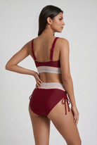 Bikini modellante Raya bordeaux Bella di Roma – coppe push-up