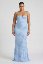 Abito maxi Mirelle floreale bordeaux Bella di Roma – look serata elegante