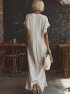 Vestito lungo bianco Francesca, vista intera del modello