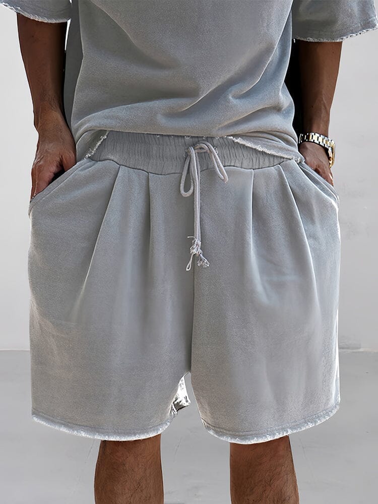 Set sportivo uomo grigio chiaro – dettaglio della cucitura doppia | Bella di Roma