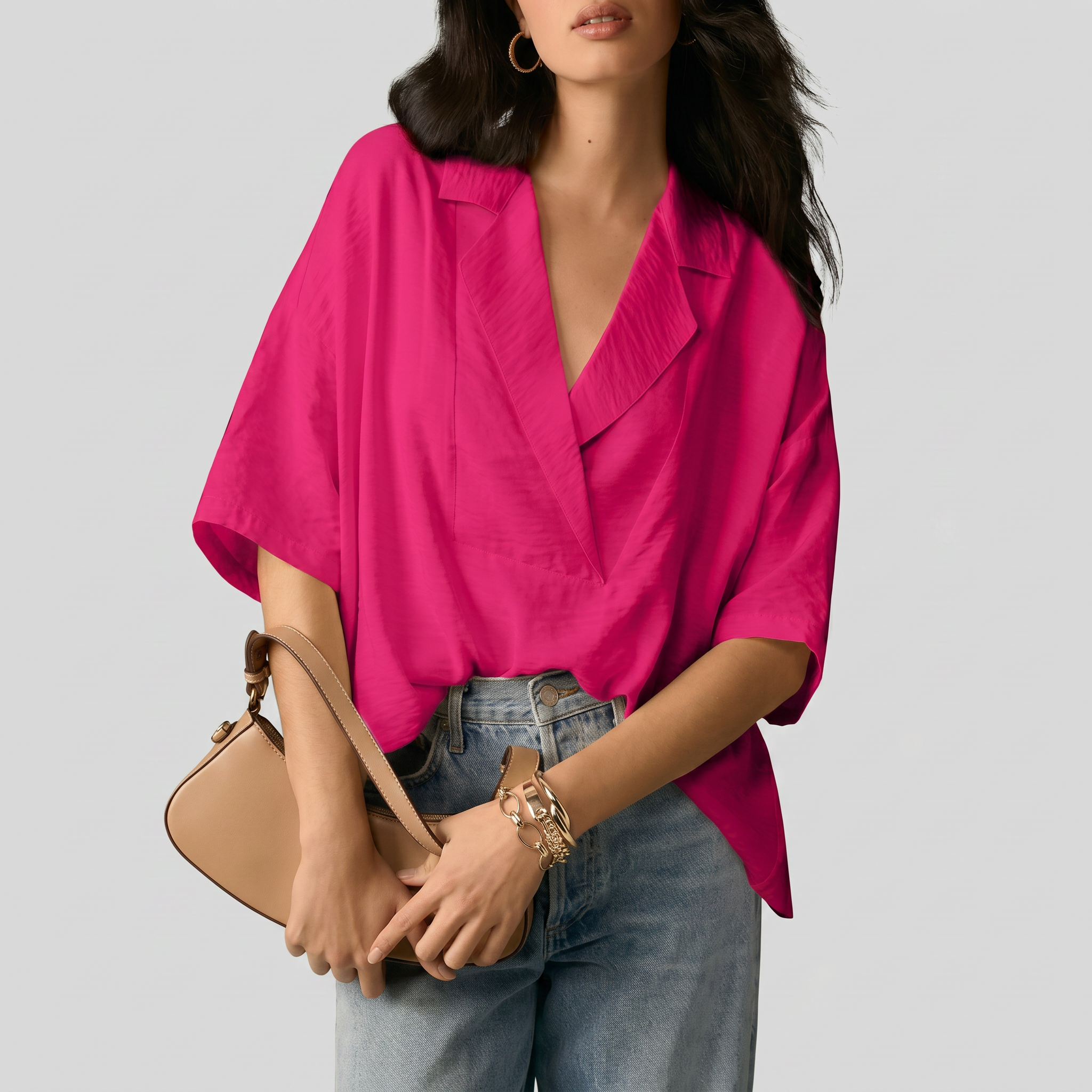 Blusa bianca elegante Bella di Roma – abbinamento pantaloni