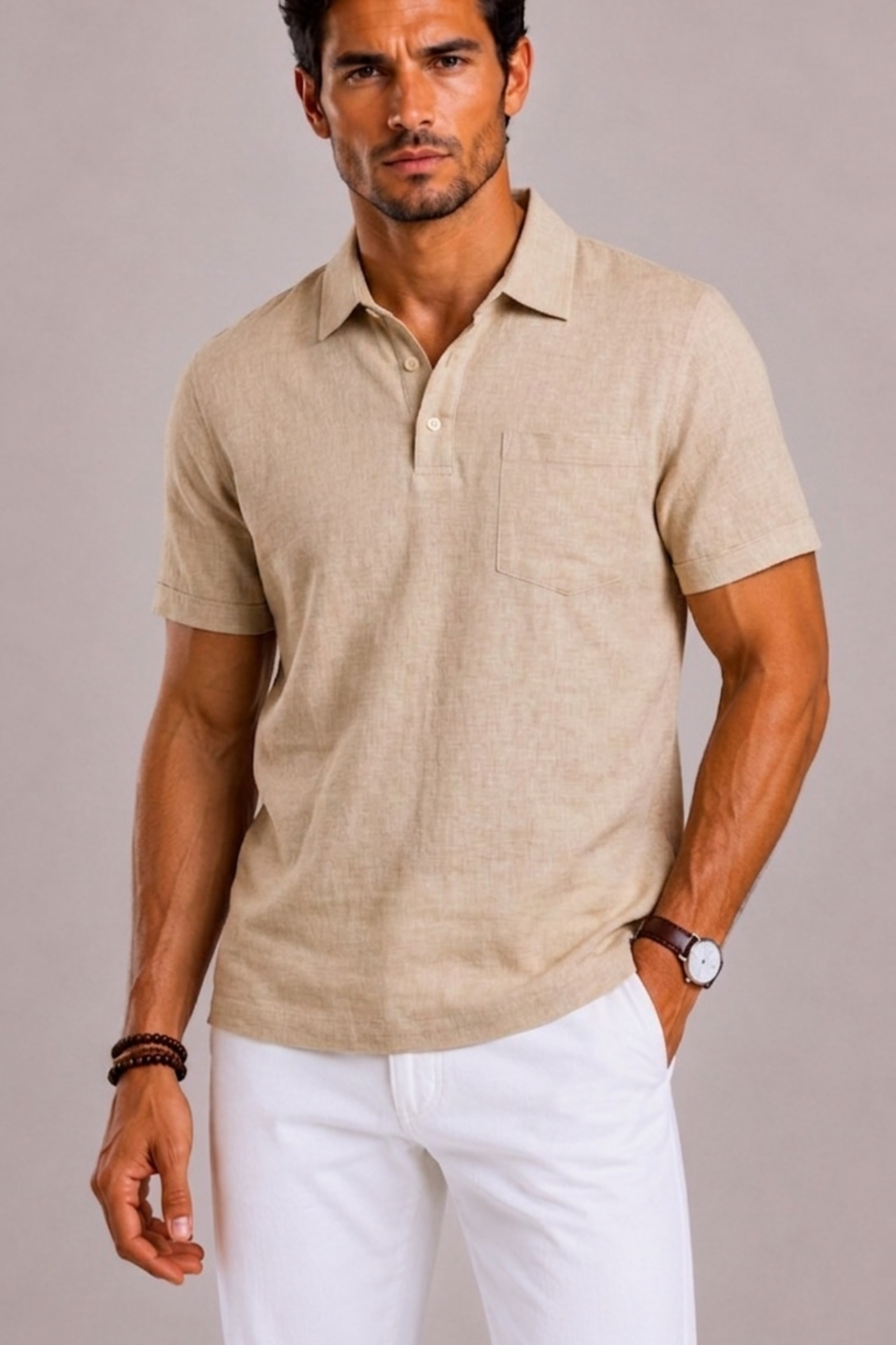 Polo da uomo con maniche corte e collo classico | Lunelle