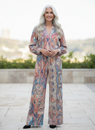 Completo paisley lilla, vista intera del modello