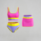 Costume da bagno tre pezzi rosa – i tre capi coordinati | Bella di Roma